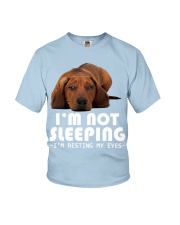 Dachshund resting my eyes dachshund lovers Youth T-Shirt tile