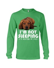 Dachshund resting my eyes dachshund lovers Long Sleeve Tee tile
