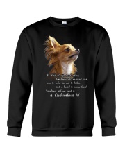 Chihuahua a paw to hold Crewneck Sweatshirt front