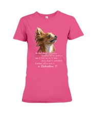 Chihuahua a paw to hold Premium Fit Ladies Tee tile