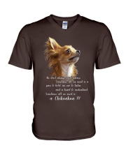 Chihuahua a paw to hold V-Neck T-Shirt tile