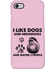 Hedgehogs and dog three people Phone Case tile