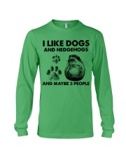 Hedgehogs and dog three people Long Sleeve Tee tile