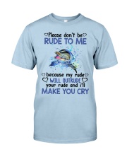 Dolphin dont rude me dolphin lover Classic T-Shirt tile