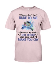Dolphin dont rude me dolphin lover Premium Fit Mens Tee tile