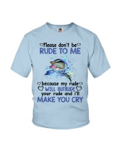 Dolphin dont rude me dolphin lover Youth T-Shirt tile