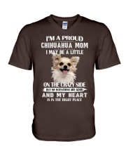 Chihuahua a proud mom chihuahua lover dog mom V-Neck T-Shirt tile