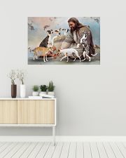 God surrounded by whippet angels Gift for you 36x24 Poster poster-landscape-36x24-lifestyle-01