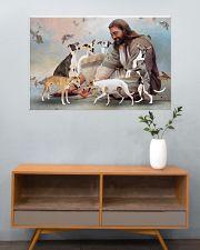 God surrounded by whippet angels Gift for you 36x24 Poster poster-landscape-36x24-lifestyle-21