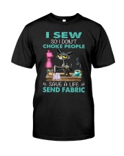 Cat Sew save a live gift for you Classic T-Shirt front