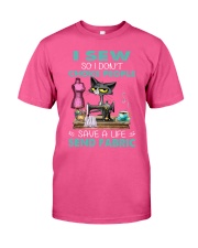 Cat Sew save a live gift for you Classic T-Shirt tile