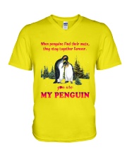 You are my penguin Gift for you V-Neck T-Shirt tile