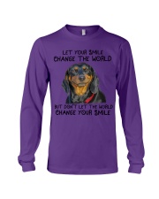 Dachshund your smile dachshund lover dog moms Long Sleeve Tee tile
