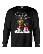 Boston Terrier Christmas begins gift for you Crewneck Sweatshirt front