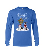 Boston Terrier Christmas begins gift for you Long Sleeve Tee tile