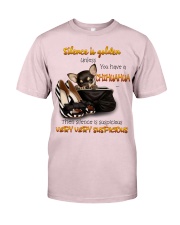 Chihuahua Silence is very suspicious Gift for you Premium Fit Mens Tee tile