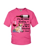 Not really drinking alone chihuahua Gift for u Youth T-Shirt tile