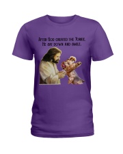 Yorkshire terrier after he created dog mom Ladies T-Shirt tile