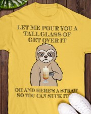 Sloth a tall glass sloth lovers Classic T-Shirt apparel-classic-tshirt-lifestyle-front-160