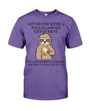 Sloth a tall glass sloth lovers Premium Fit Mens Tee tile