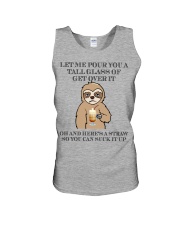 Sloth a tall glass sloth lovers Unisex Tank tile