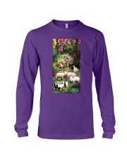 Pigs roses gift for pig lover Long Sleeve Tee tile