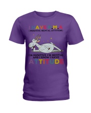 Goat i have attitude goat lovers Ladies T-Shirt tile