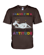 Goat i have attitude goat lovers V-Neck T-Shirt tile