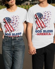 Dachshund God bless America Gift for u Classic T-Shirt apparel-classic-tshirt-lifestyle-front-146
