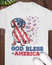 Dachshund God bless America Gift for u Classic T-Shirt apparel-classic-tshirt-lifestyle-front-160