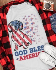 Dachshund God bless America Gift for u Classic T-Shirt apparel-classic-tshirt-lifestyle-front-163