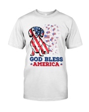 Dachshund God bless America Gift for u Premium Fit Mens Tee tile