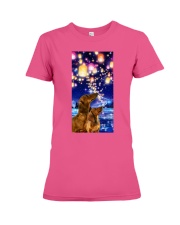 Dachshund Enjoy the light Gift for you Premium Fit Ladies Tee tile