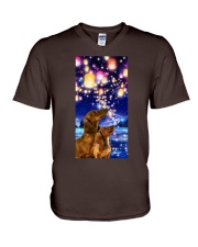 Dachshund Enjoy the light Gift for you V-Neck T-Shirt tile