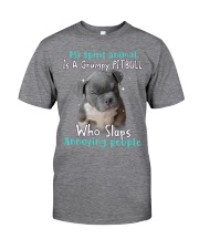 Pitbull annoying people pitbull lover dog moms Classic T-Shirt front
