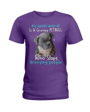 Pitbull annoying people pitbull lover dog moms Ladies T-Shirt tile
