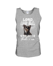 Chihuahua thinks i am chihuahua lovers Unisex Tank tile