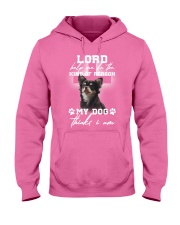Chihuahua thinks i am chihuahua lovers Hooded Sweatshirt tile