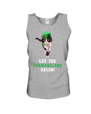 Cat let the shenanigans begins cat lover Unisex Tank tile