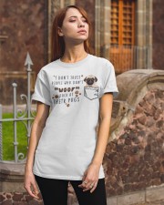 People woof back at pugs Gift for you Classic T-Shirt apparel-classic-tshirt-lifestyle-06