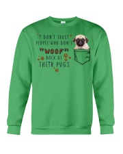 People woof back at pugs Gift for you Crewneck Sweatshirt tile