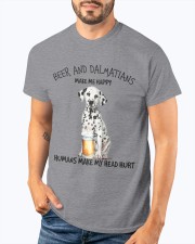 Dalmatian And Beer make me happy Gift for you Classic T-Shirt apparel-classic-tshirt-lifestyle-front-91
