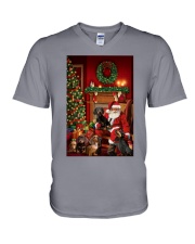 Dachshund Santa Warm and Cozy House Gift For Christmas V-Neck T-Shirt tile