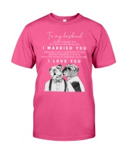 Bulldog to my husband dog lover Classic T-Shirt tile
