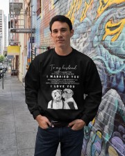 Bulldog to my husband dog lover Crewneck Sweatshirt lifestyle-unisex-sweatshirt-front-2