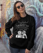 Bulldog to my husband dog lover Crewneck Sweatshirt lifestyle-unisex-sweatshirt-front-3