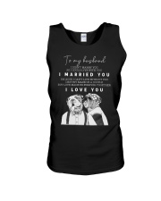 Bulldog to my husband dog lover Unisex Tank tile