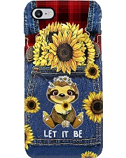 Sloth let it be sunflowers sloth lovers Phone Case i-phone-8-case