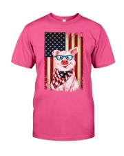 Pig smile flag pig lovers Classic T-Shirt tile
