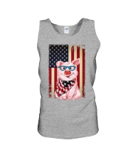 Pig smile flag pig lovers Unisex Tank tile